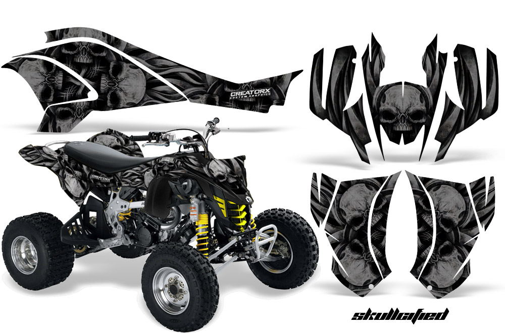 Can-Am DS450 Graphics Kit Skullcified Black Black